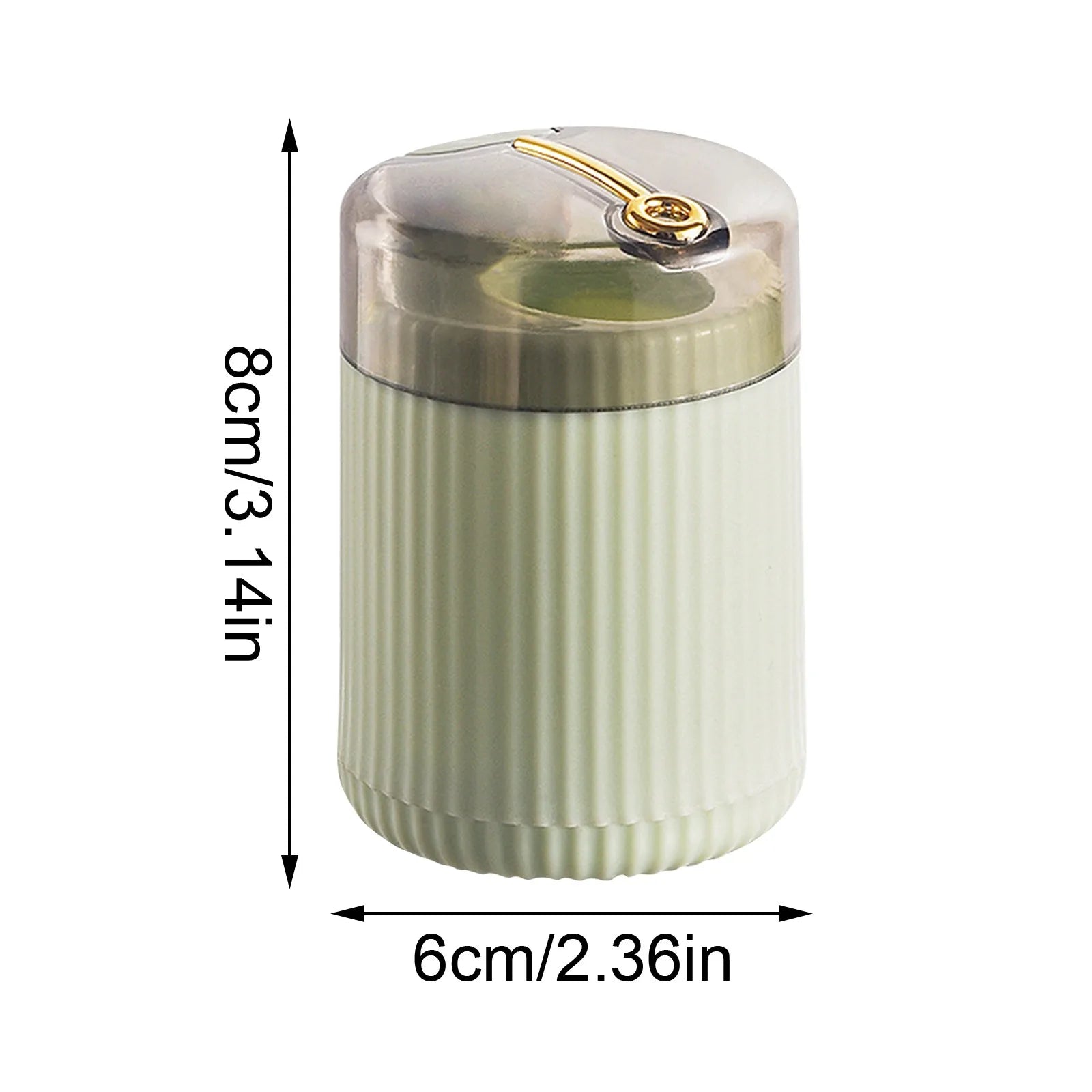 Clarify.pk automatic toothpick dispenser with compact ribbed design and transparent top cover