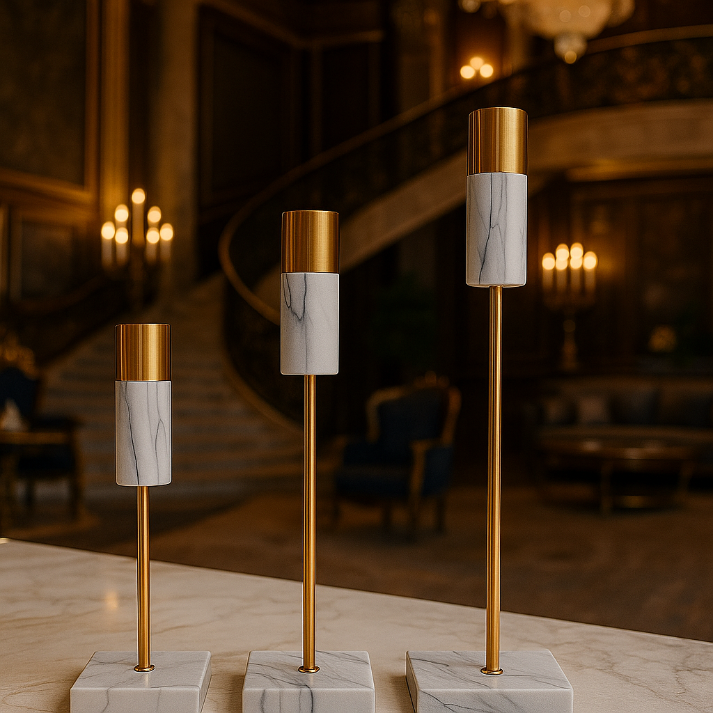 Luxury 3pcs Marble Candle Holders – Elegant Home Decor