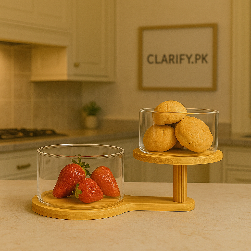 Luxury 2-Tier Glass Container Set – Modern Kitchen Storage Rack