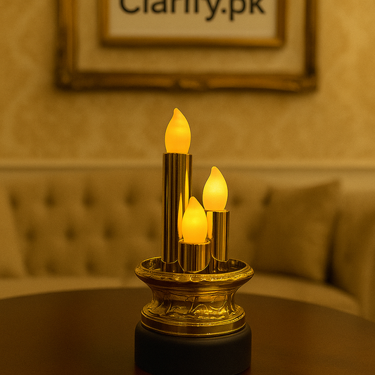 LED 3 Candle Set – Warm Flickering Flameless Lights (10.5cm)