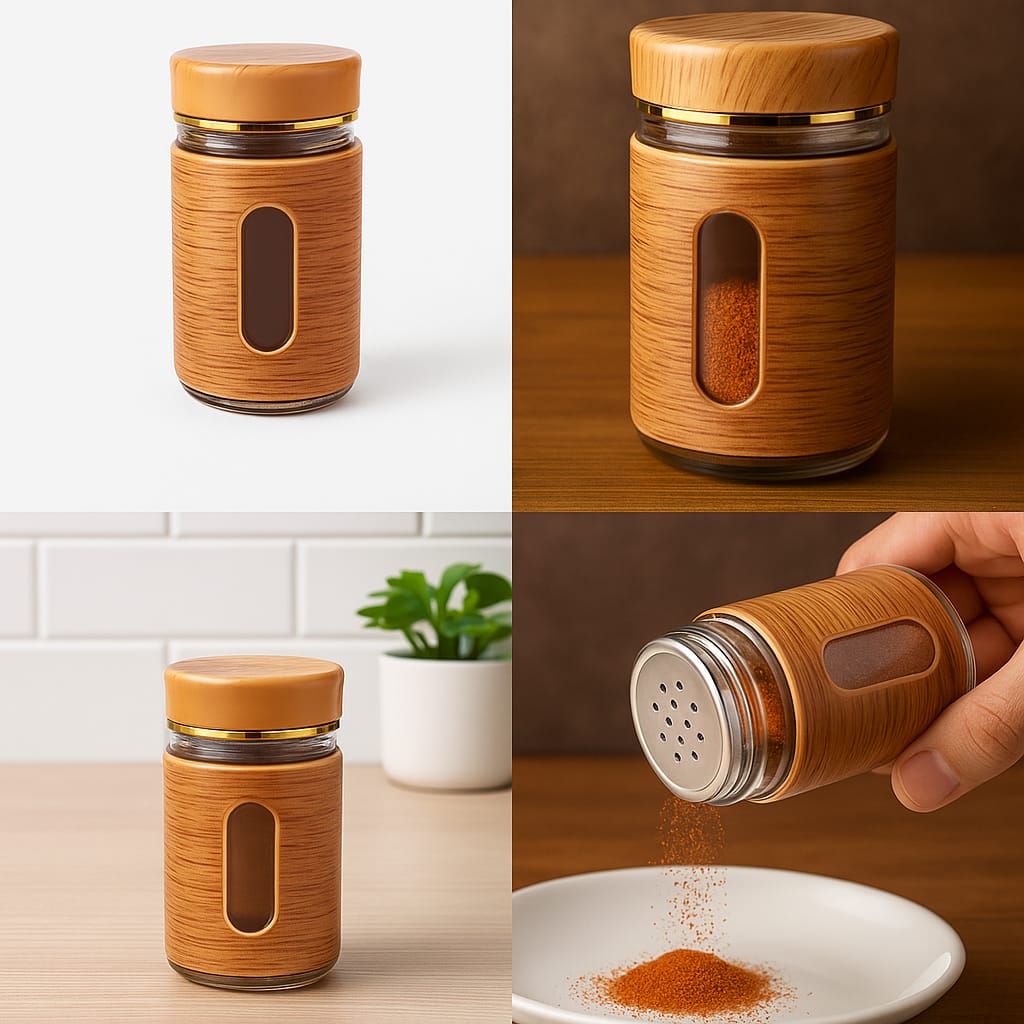 Glass Salt & Pepper Container – Kitchen Spice Shaker
