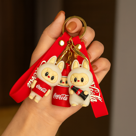 CocaCola Labubu Keychain – Fun Collectible Bag Charm (Random)