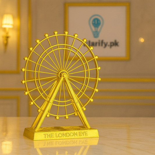 Metal Golden London Eye Showpiece – Elegant Décor