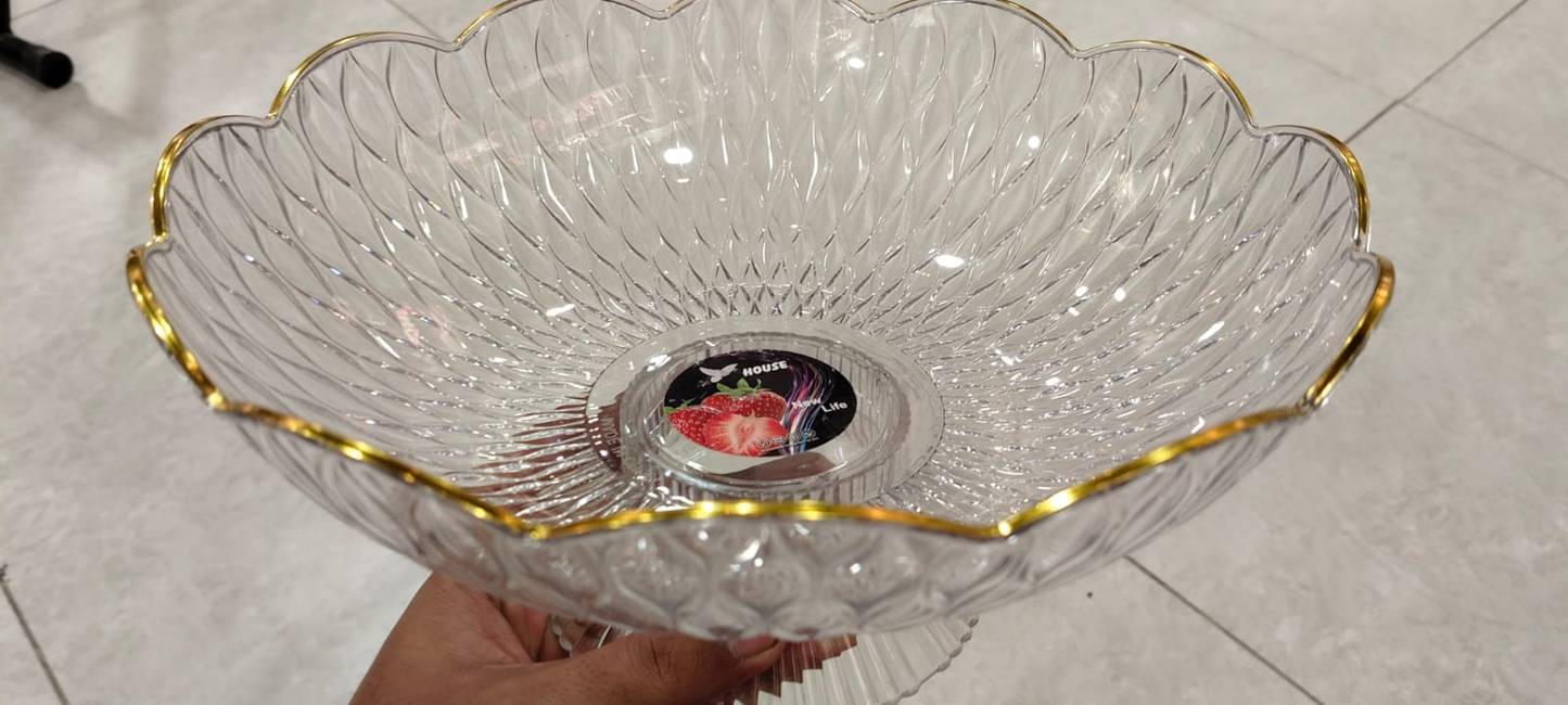 Premium Acrylic Fruit Dish with Stand – Elegant Serveware
