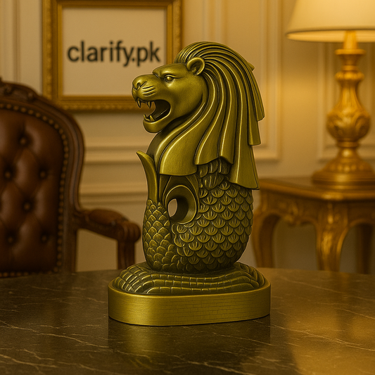 Metal Singapore Lion Fountain Showpiece – Premium Decor Model