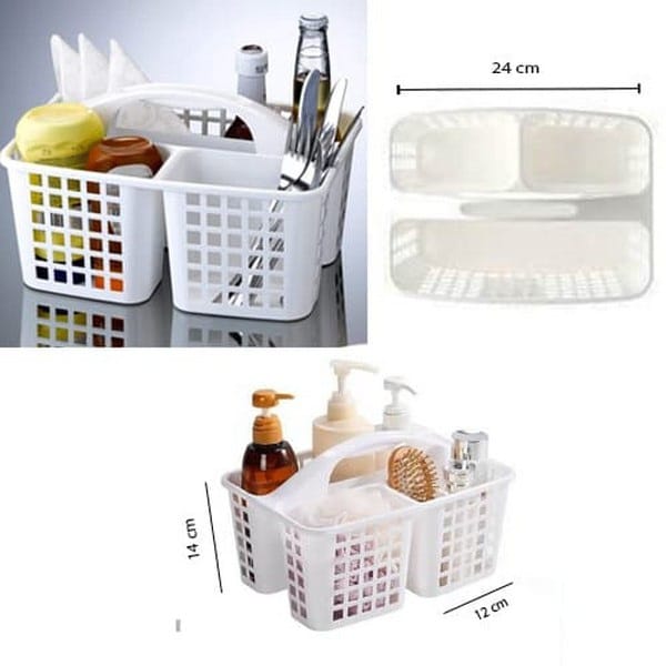 Portable Shower Caddy Basket – Multi-Compartment Organizer with Handle