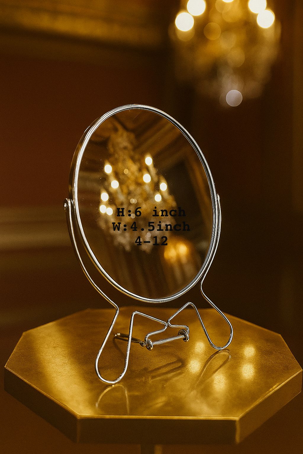 Metal Table Makeup Mirror – Elegant Desk Vanity Mirror