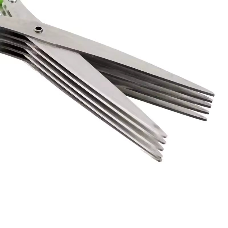 Clarify.pk kitchen scissors featuring 5 blade cutting scissors design for efficient multitasking