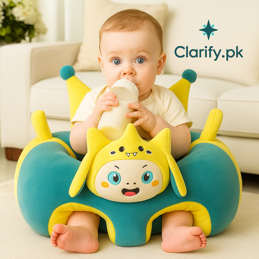 Premium Baby Support Sofa Seater – Yellow Crown Edition
