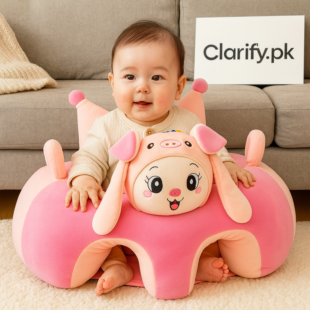 Premium Baby Support Sofa Seater – Pink Pig Edition