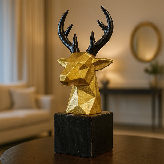 Small Luxury Deer Head Decorative Showpiece