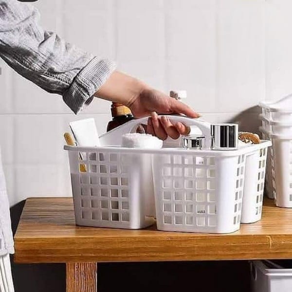Portable Shower Caddy Basket – Multi-Compartment Organizer with Handle