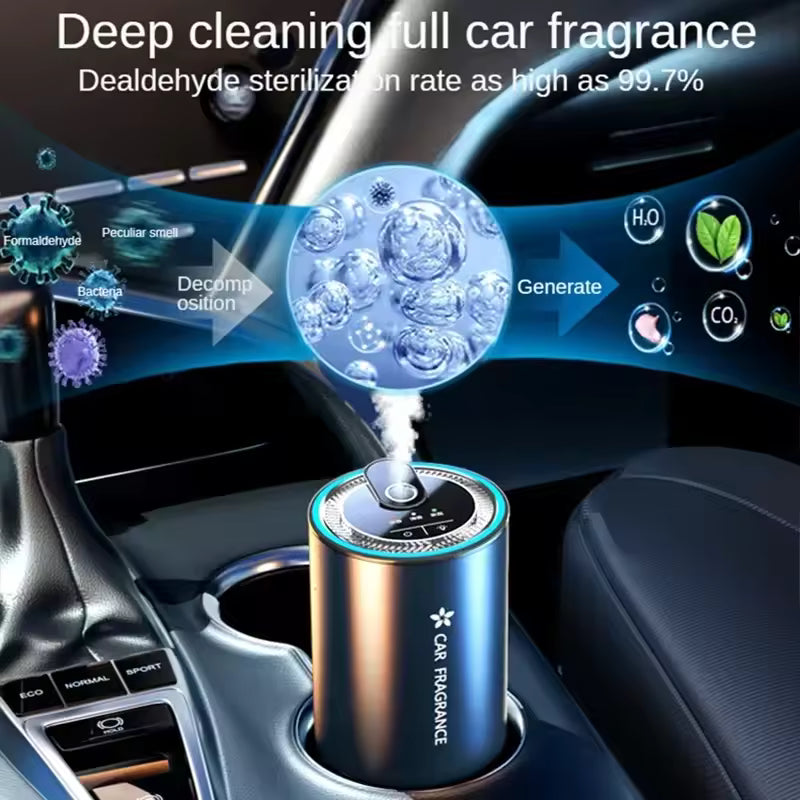 Clarify.pk car perfume air freshener in car cup holder with deep cleaning full car fragrance feature