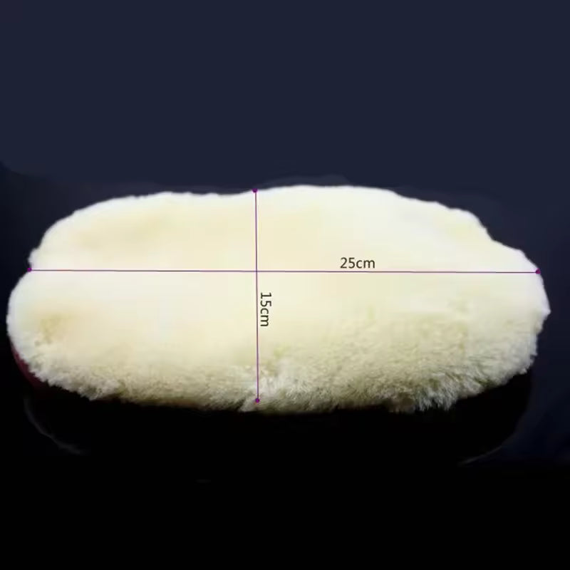 Clarify.pk soft white car washing gloves measuring 25cm by 15cm for effective car cleaning