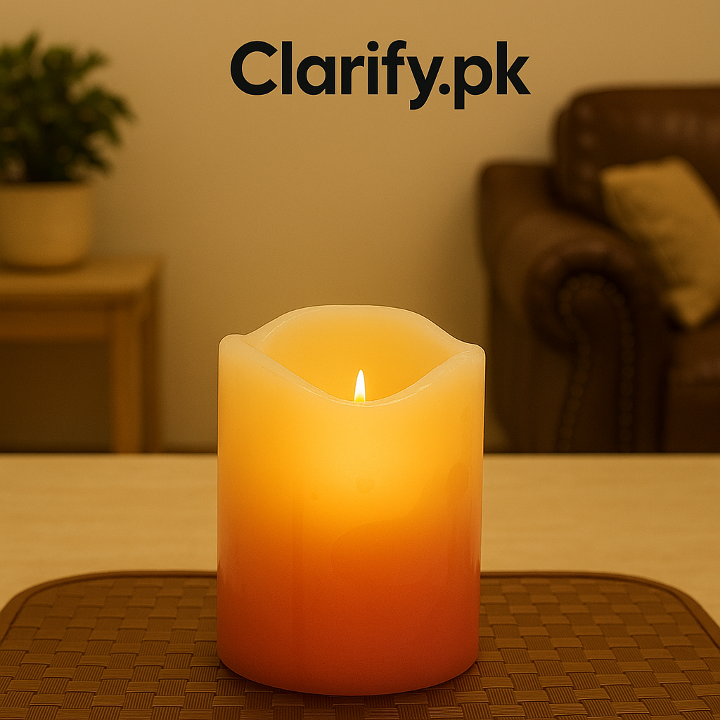 Mini LED Wax Candle – Warm Flickering Light