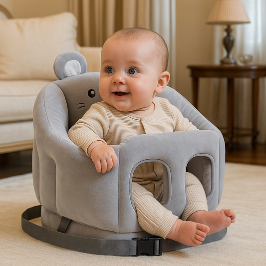Premium Baby Support Seat – Grey Mouse Edition