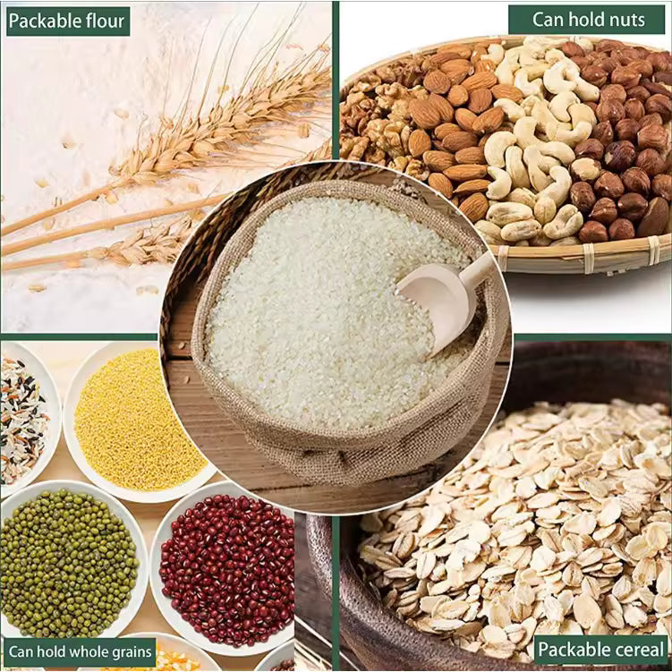 Clarify.pk cereal storage bag holding flour, nuts, whole grains, and cereal in kitchen supplies