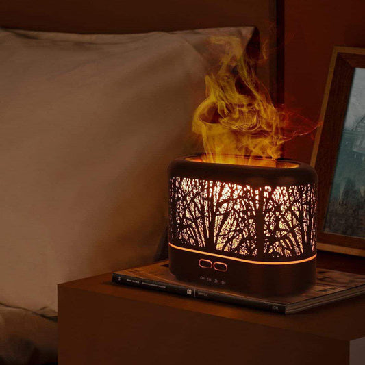 Flame Aroma Diffuser with Colorful LED Lights