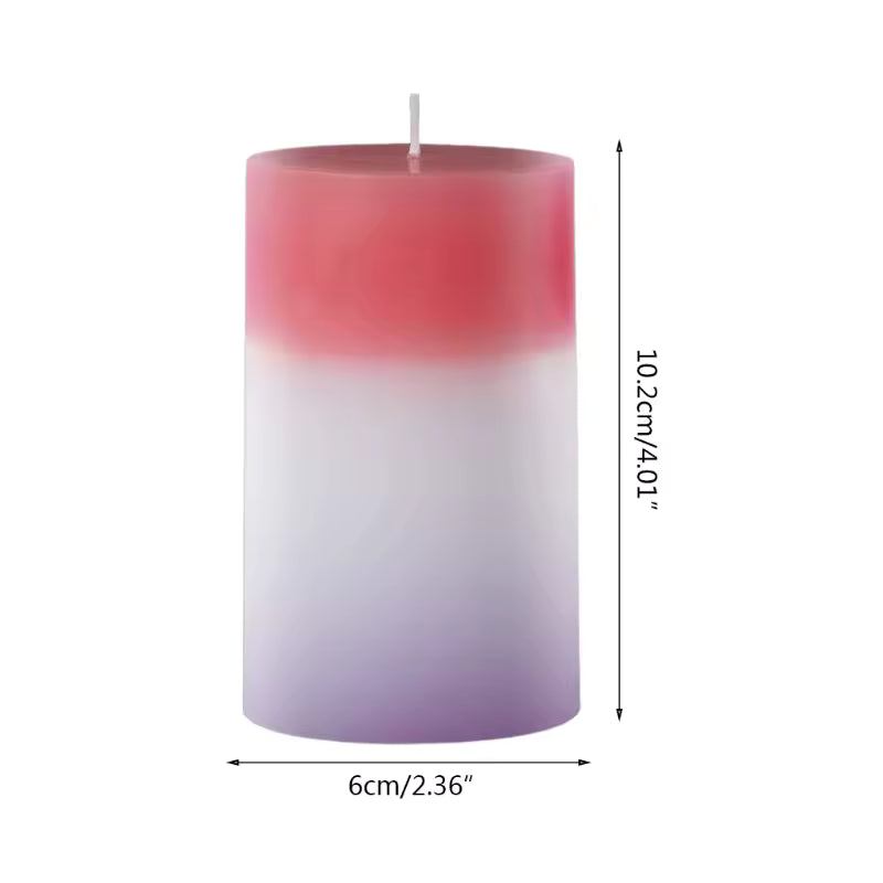 Clarify.pk color changing LED candles with gradient color design measuring 10.2 cm height and 6 cm diameter