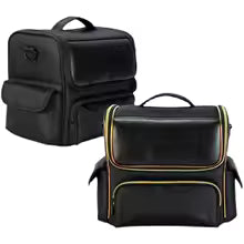 Waterproof PU leather makeup bag by Clarify.pk with multiple compartments and sturdy handle