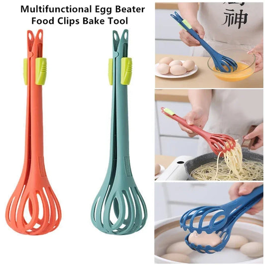 Creative food clip for baking multifunctional egg beater in blue, red, and green for cooking and food handling