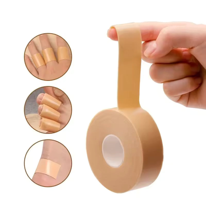 Clarify.pk cushion bandage tape 5m shown being applied on fingers and foot for foot care