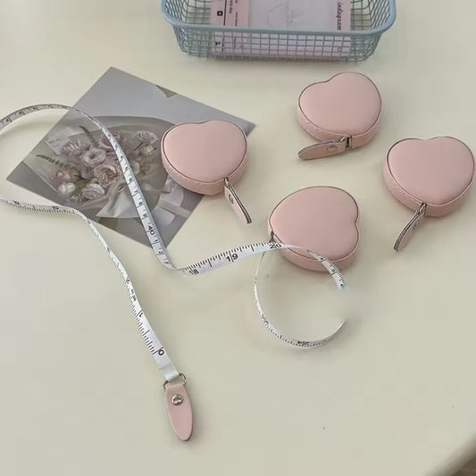Clarify.pk cute heart shaped tape measure in pink color with extended measuring tape