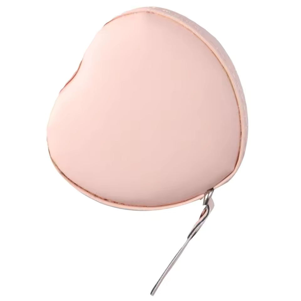 Clarify.pk cute heart shaped tape measure in soft pink with metal end hook for precise measuring