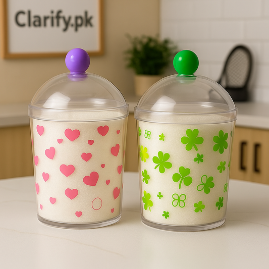 Acrylic Sugar Pot 500g – Transparent Airtight Jar