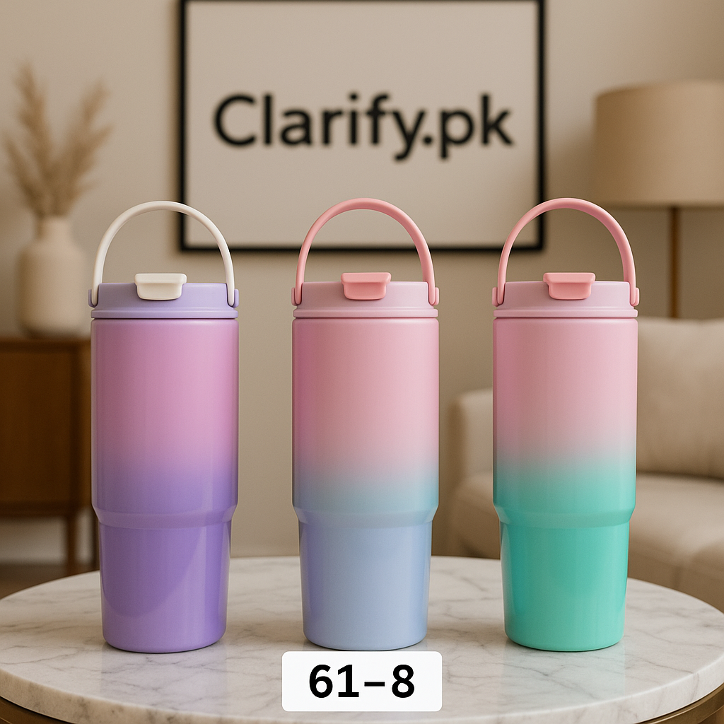 Premium 900ml Gradient Tumbler – 30oz Stainless Steel Cup (Random color)