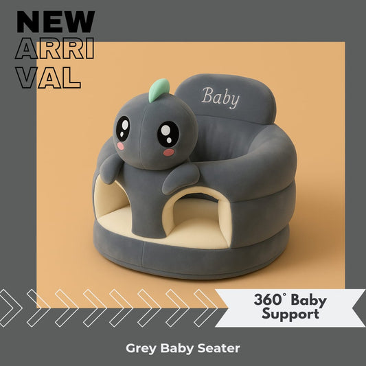 Grey Baby Dino Seater – 360° Soft Support Chair