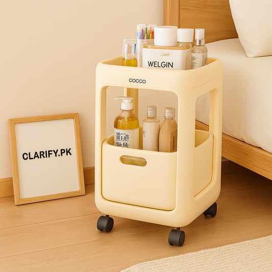 2-Layer Premium Trolley – Multi-Purpose Storage & Serving Cart
