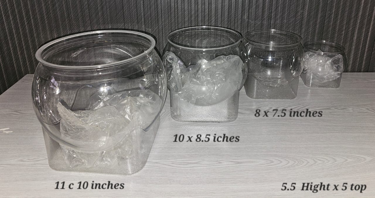 Clear Round Desktop Fish Tank – Durable Aquarium Decor