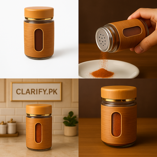 Glass Salt & Pepper Container – Kitchen Spice Shaker