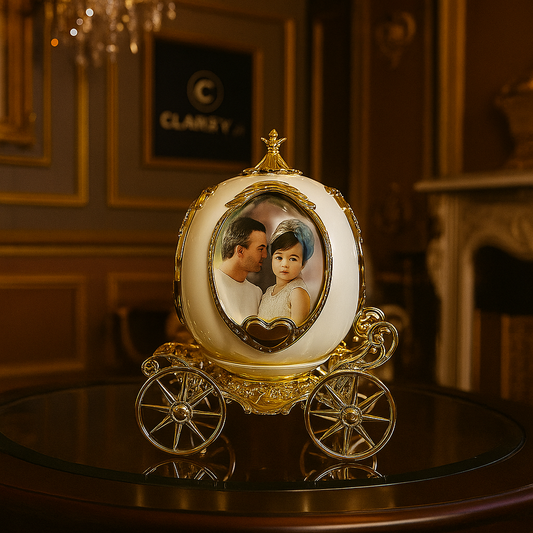 Carriage Style Rotating Photo Frame – Movable Wheel Design