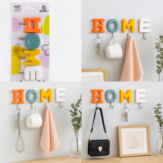 Home Wall Hooks – Decorative Key & Hanger Rack