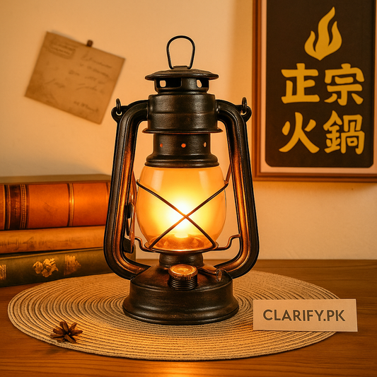 Vintage Kerosene Lamp – European Windbreak Metal & Glass Portable Light