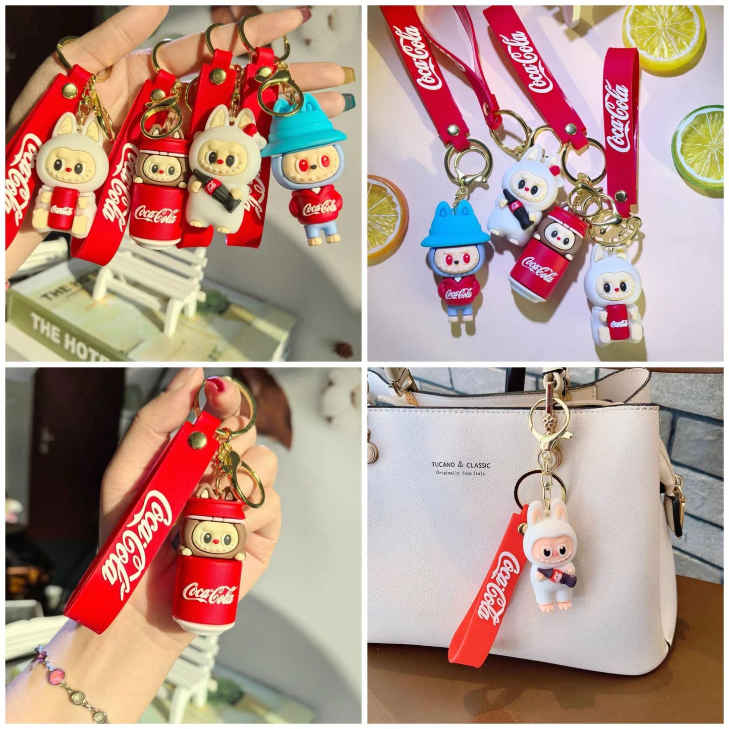 CocaCola Labubu Keychain – Fun Collectible Bag Charm (Random)