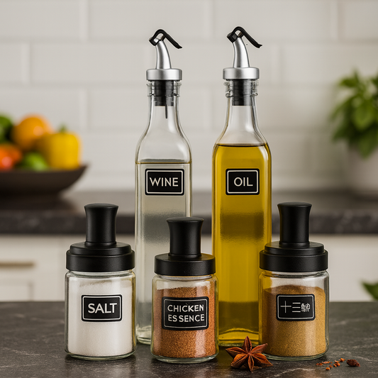 Oil & Masala Seasoning Jar Set – Pack of 5