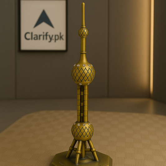 Metal Pearl Tower Showpiece – Elegant Home Décor