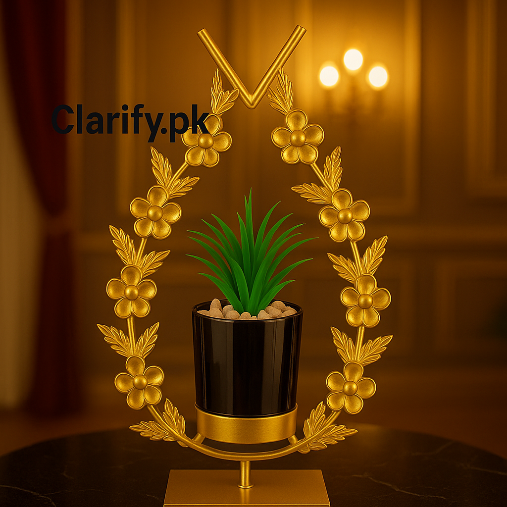 Golden Bloom Metal Plant Pot - Elegant Home Decoration