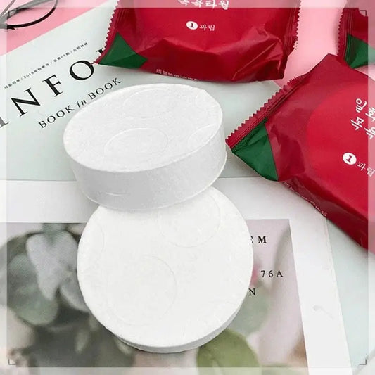 Clarify.pk disposable bath towel Day Light round compressed white towels in packaging
