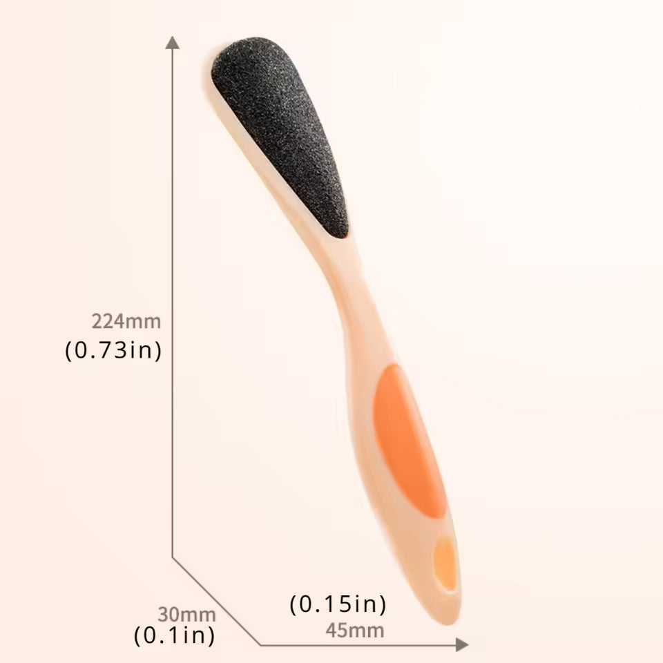 Clarify double sided foot file for callus removal with ergonomic handle and black abrasive surface