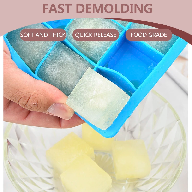24 Grids Silicone Ice Cube Tray with Lid – Ice Mold for Drinks & Cocktails