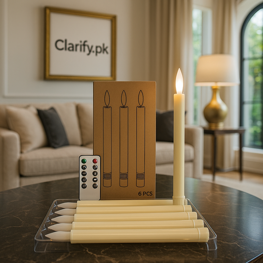 LED 6pcs Candle Set with Remote – Flameless Decorative Candles