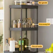 2-Tier/3-Tier Multi-Functional Kitchen Spice Rack & Under-Sink Organizer - Durable Plastic, Freestanding with Metal Tubes, Ideal for Spices, Oils, and Cleaning Supplies - Perfect Gift for Halloween, Christmas, Mother'S Day, Kitchen Organizers And Storage, Standing Shelf, Standing Shelf Units, Standing Shelf White Bathroom Storage Organizer, Folding Mesh Tote-Shaped Automatic Drop Folding Basket Adjustable For Desks, Open Base Laundry And Kitchen Purification All All Ideas, Orange