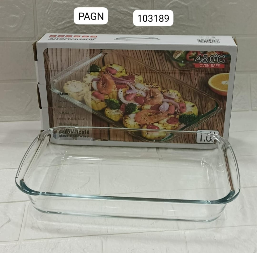 Large Capacity Toughened Glass Baking Dish – Oven Safe up to 450°C