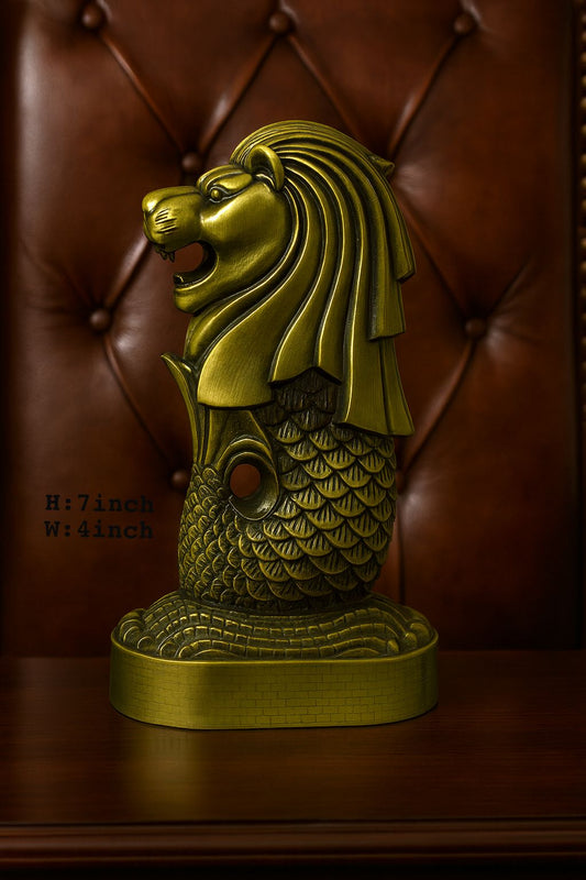 Metal Singapore Lion Fountain Showpiece – Premium Decor Model