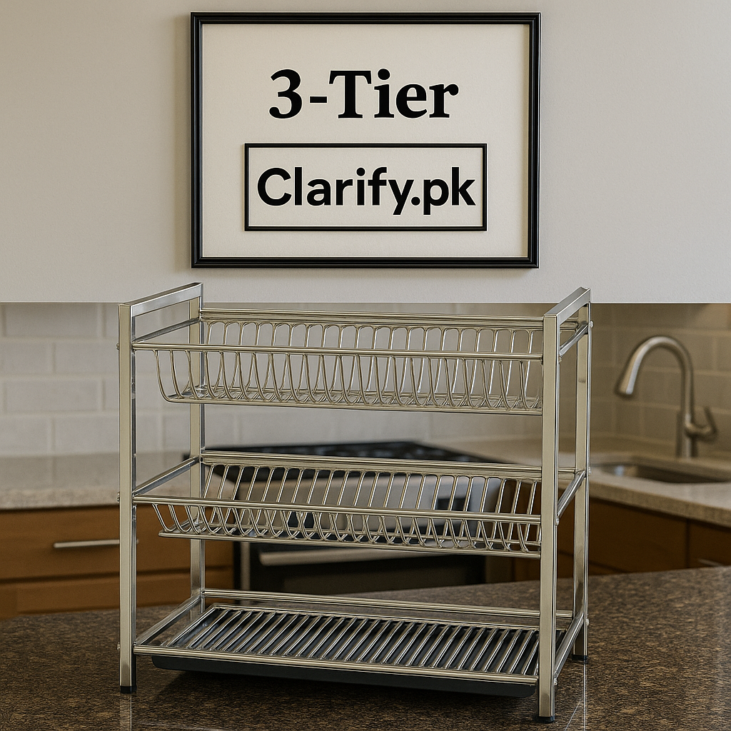 Pure Stainless Steel Dish & Plate Rack – Square Style