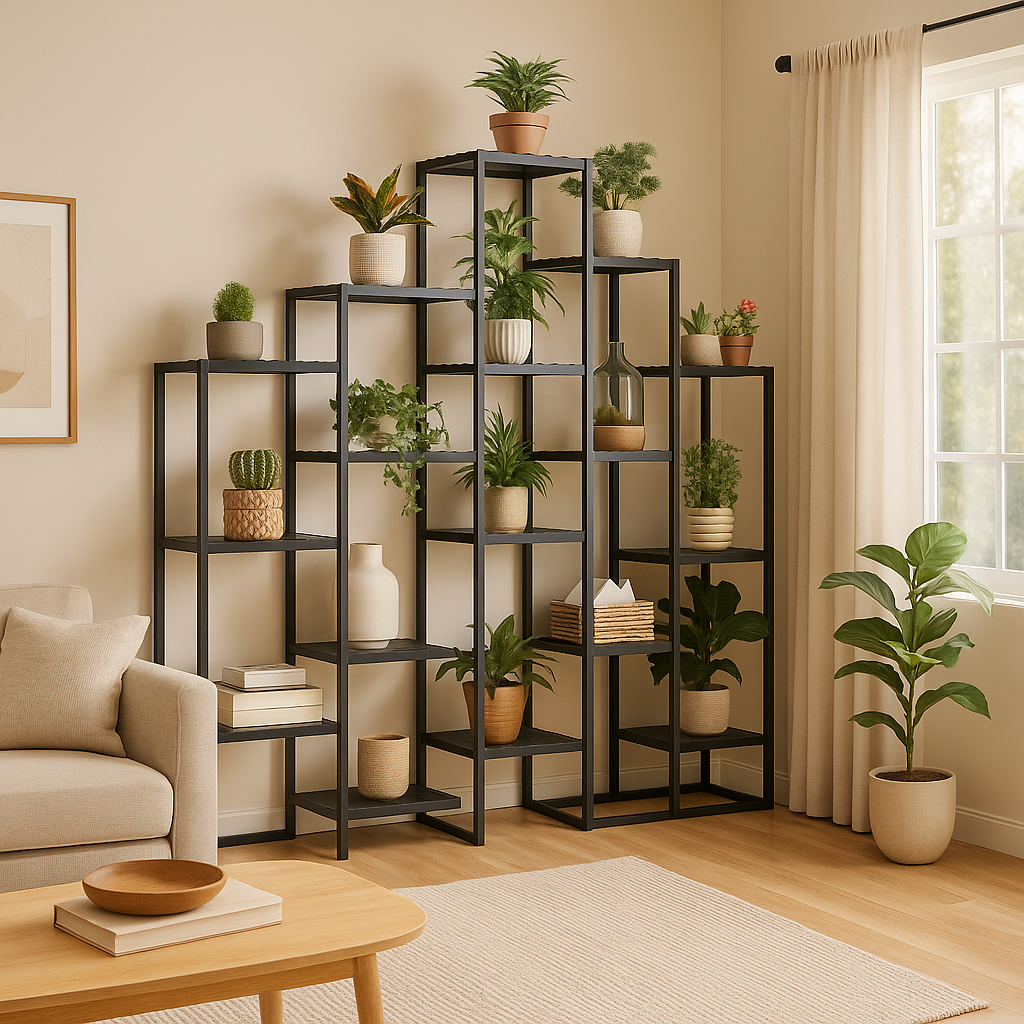 Creative Flower Shelf – Multi-Layer Plastic Plant Stand for Indoor & Outdoor
